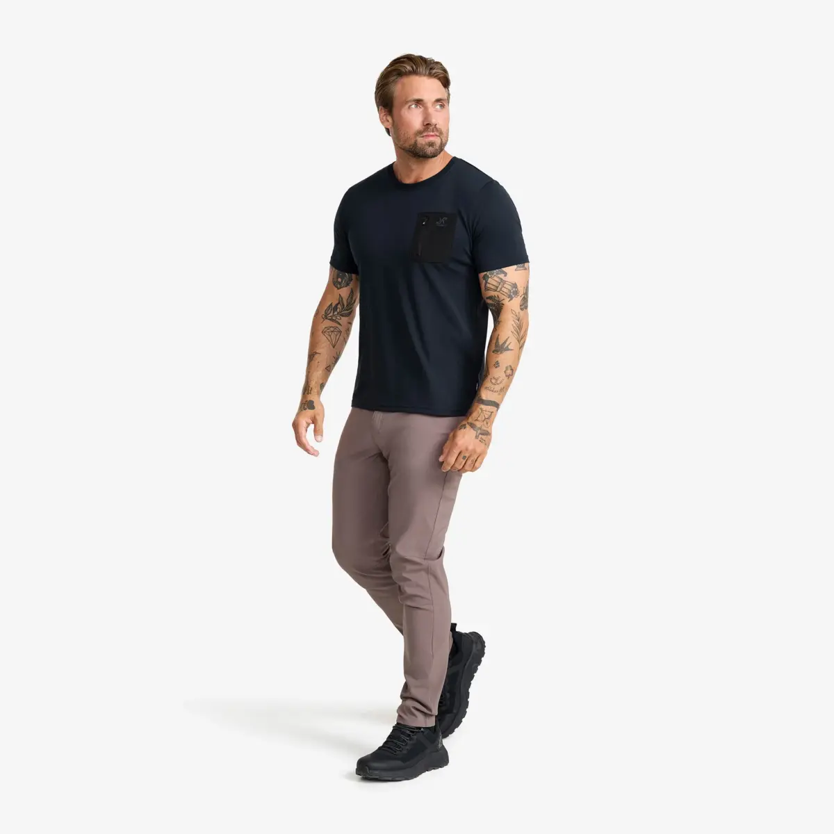 Easy Pocket T-shirt för män, djup marinblå