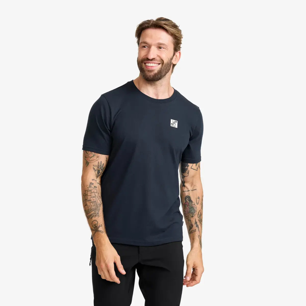 Easy T-shirt för män, djup marinblå