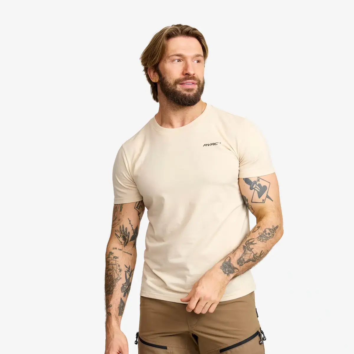 Easy T-shirt Slim Fit Men Oatmeal