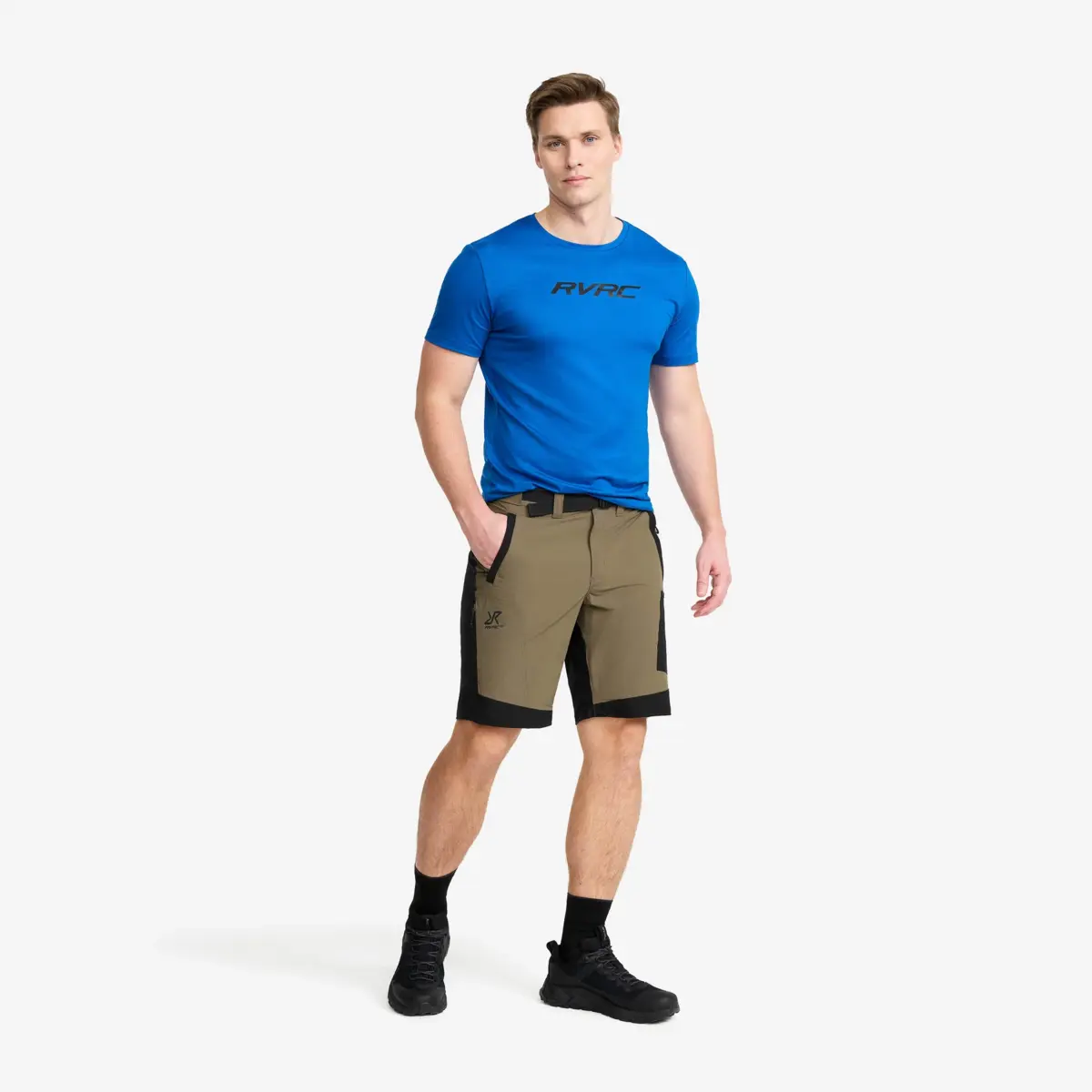 Elevate Pro Hiking Shorts Men Light MossGray/Black