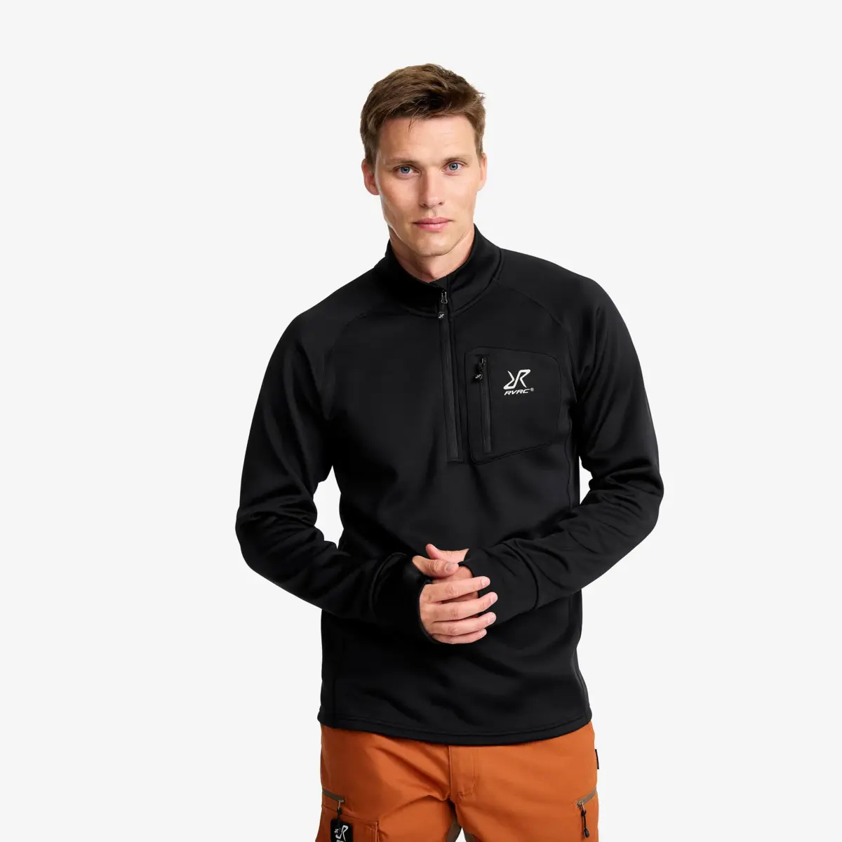 Evolution Half-zip Stretch Fleece Herr Svart