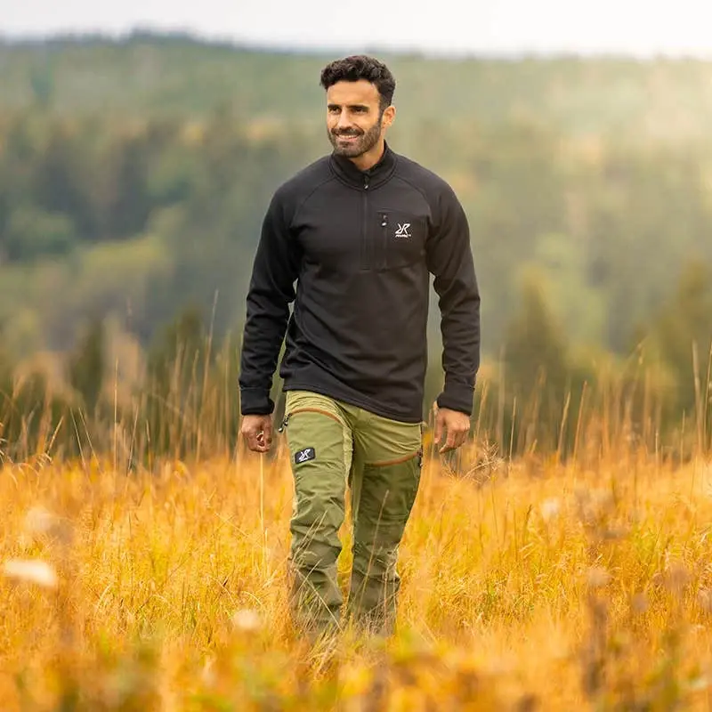 Evolution Half-zip Stretch Fleece Herr Svart