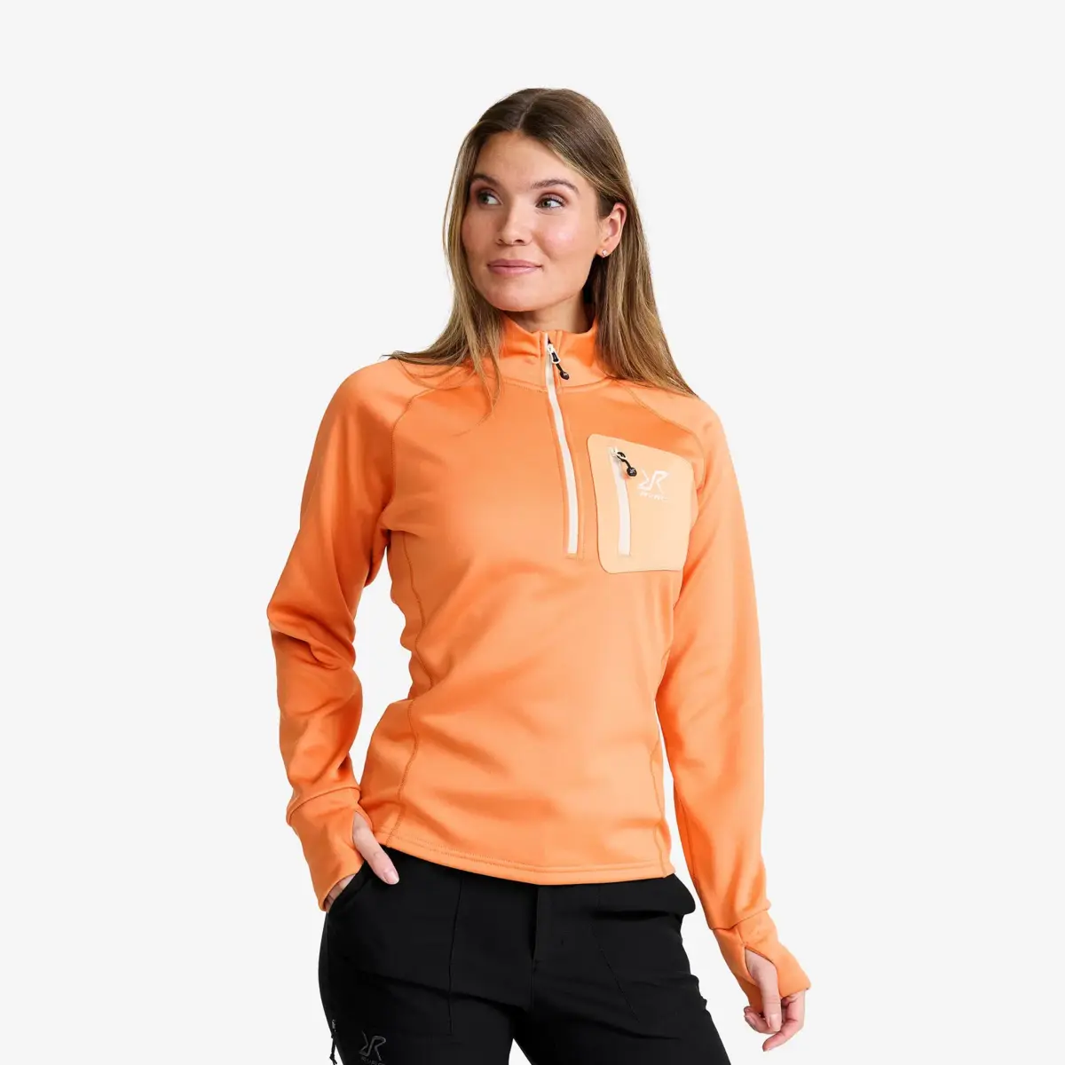 Evolution Half-zip Stretch Fleece Women Copper Tan Evolution Half-zip Stretch Fleece Women Copper Tan