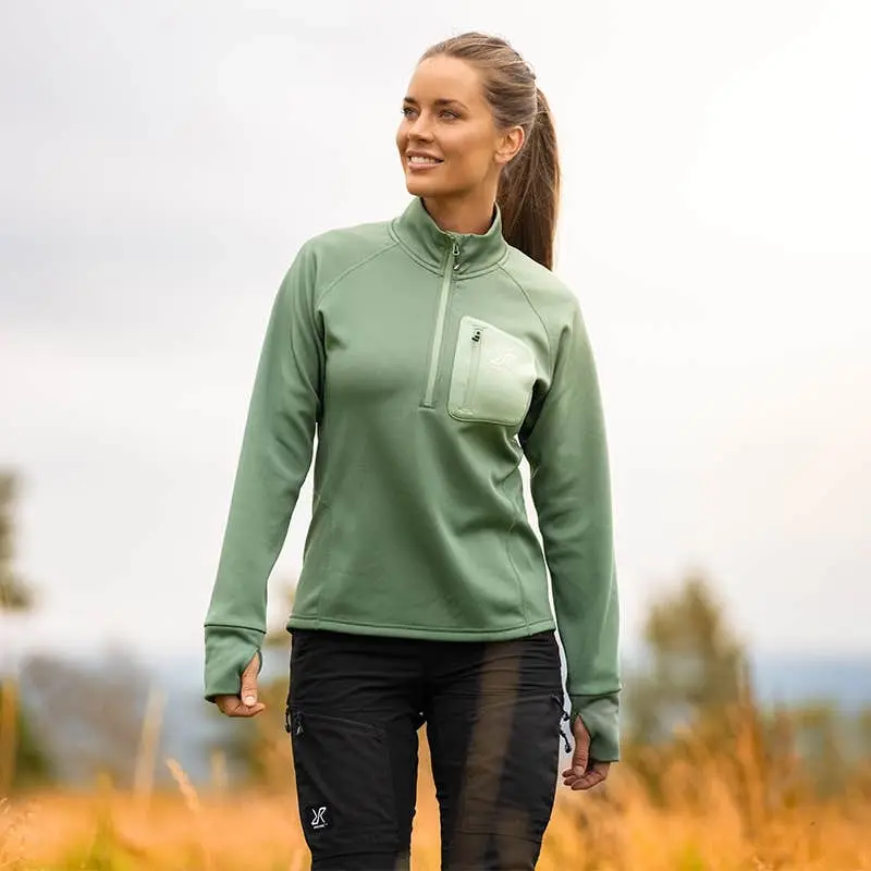 Evolution Half-zip Stretch Fleece Women Dusty Green