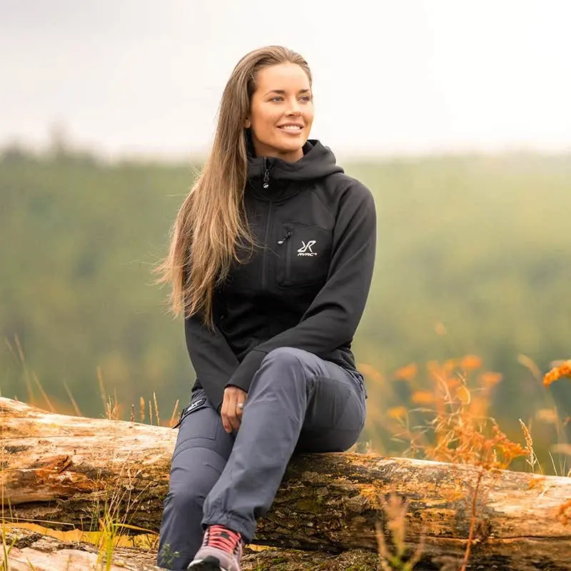 Evolution halvzip stretchfleece för damer, svart