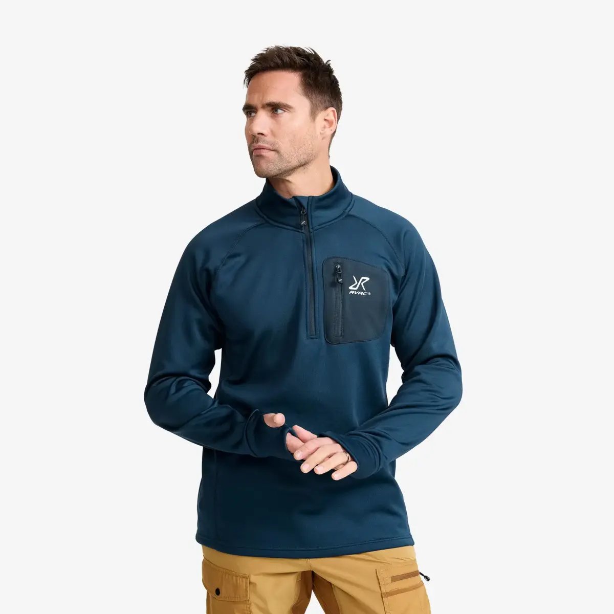 Evolution halvzip stretchfleece för män Moonlit Ocean