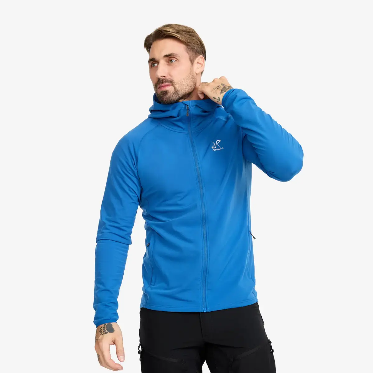 Evolution Light Stretch Fleece Hoodie Men Classic Blue Evolution Light Stretch Fleece Hoodie Men Classic Blue