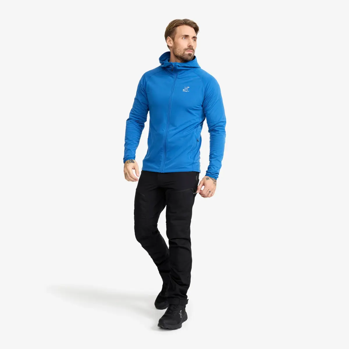 Evolution Light Stretch Fleece Hoodie Men Classic Blue Evolution Light Stretch Fleece Hoodie Men Classic Blue