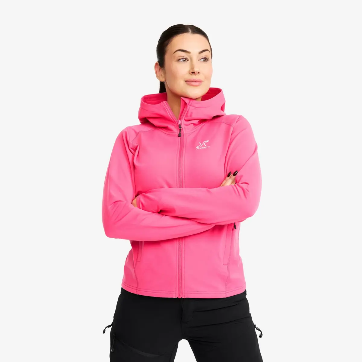 Evolution Light Stretch Fleece Hoodie Women Fandango Pink
