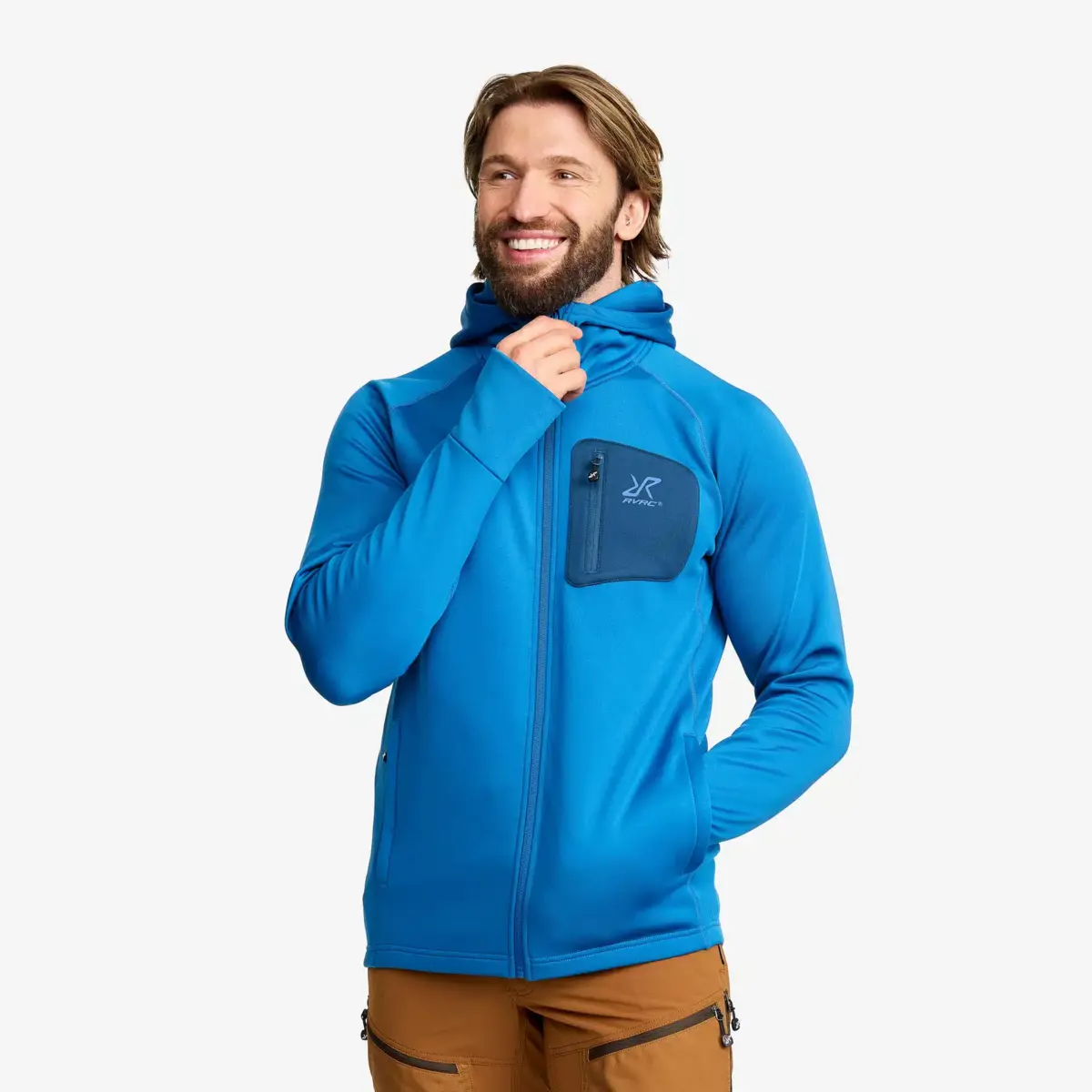Evolution Stretch Fleece Hoodie Men Classic Blue