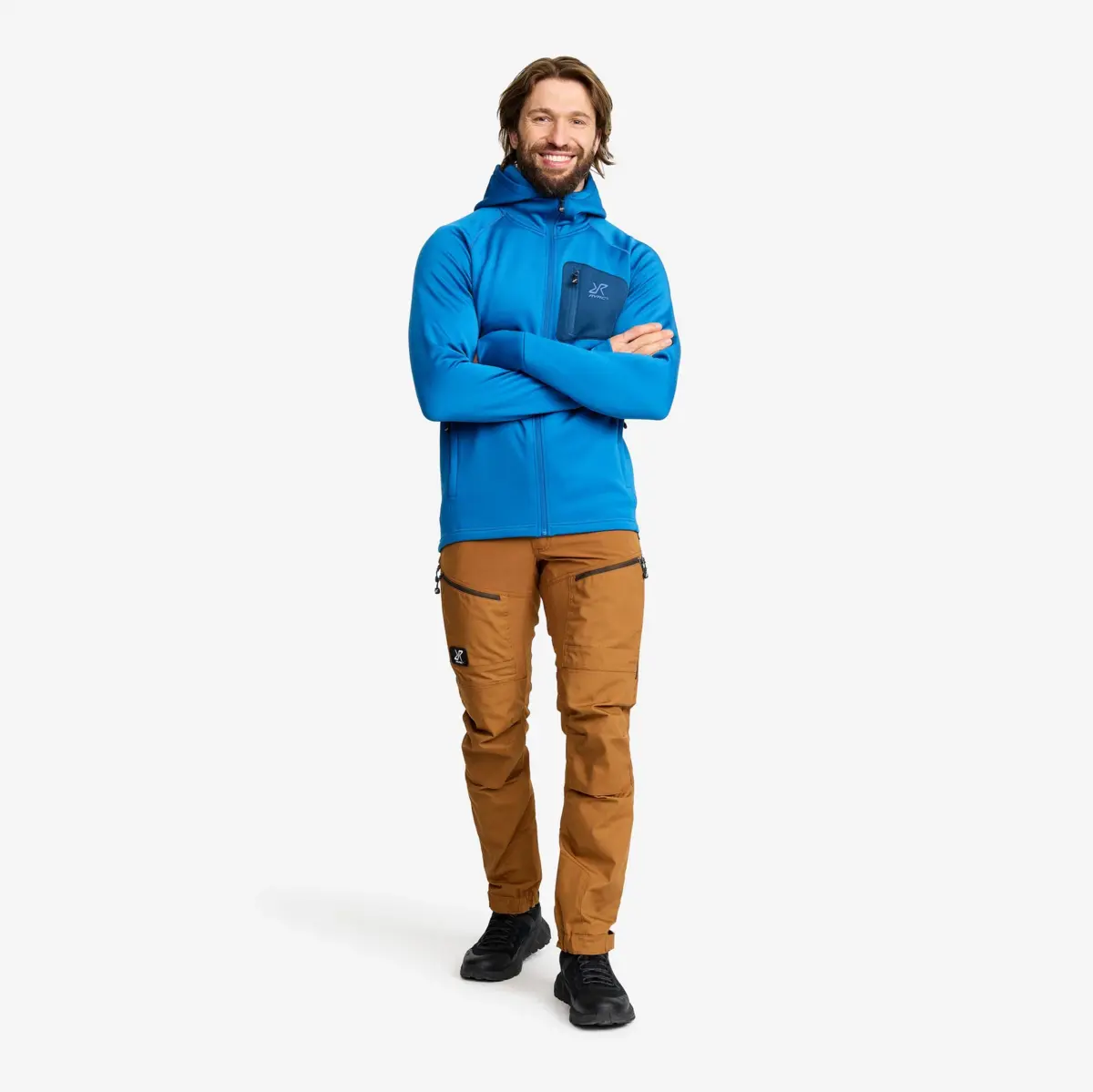 Evolution Stretch Fleece Hoodie Men Classic Blue Evolution Stretch Fleece Hoodie Men Classic Blue