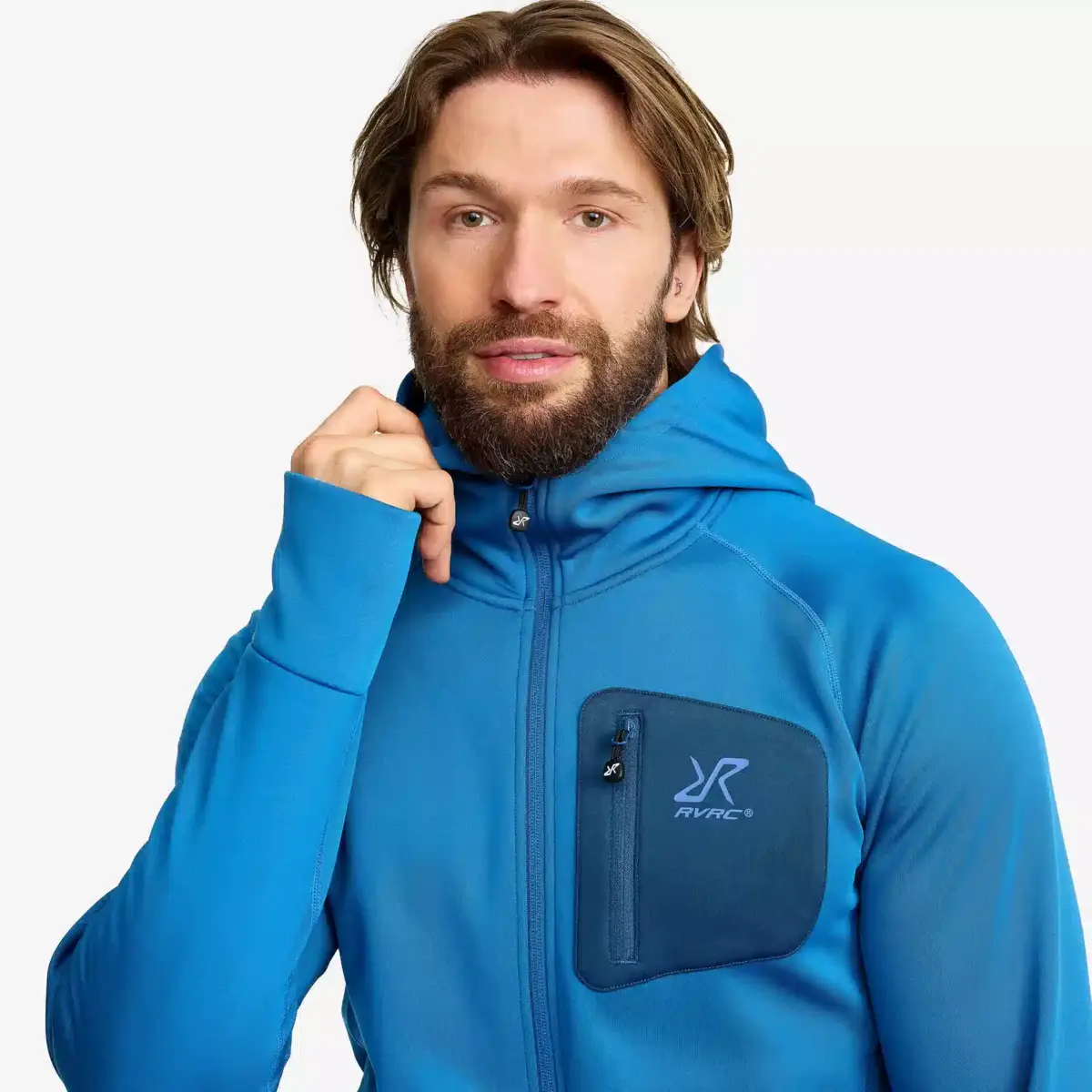 Evolution Stretch Fleece Hoodie Men Classic Blue Evolution Stretch Fleece Hoodie Men Classic Blue