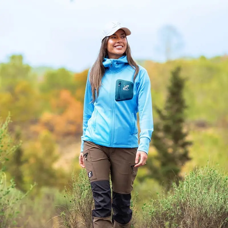 Evolution Stretch Fleece Hoodie Women Alaskan Blue