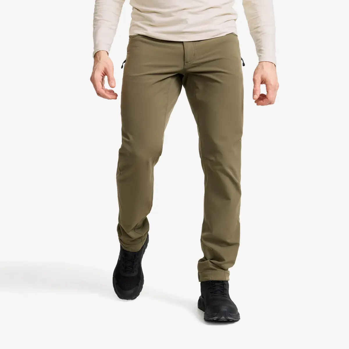 Explorer Outdoor Jeans för män, ljus mossgrå