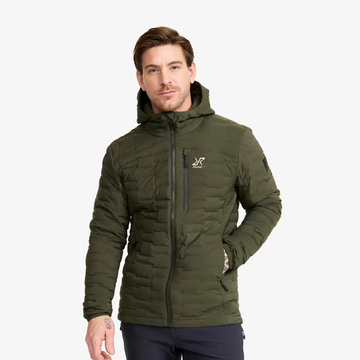 Flex Stretch Down Jacket Men Forest Night