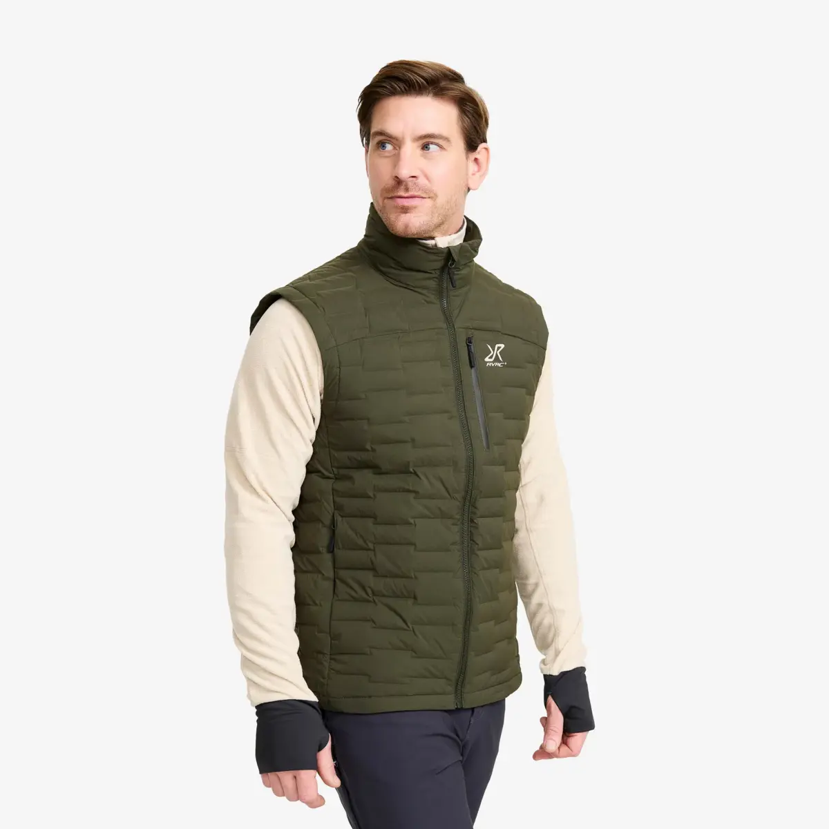 Flex Stretch Down Vest Men Forest Night