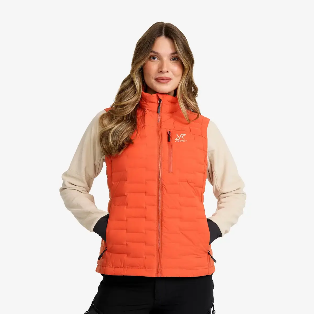 Flex Stretch Down Vest Women Mecca Orange