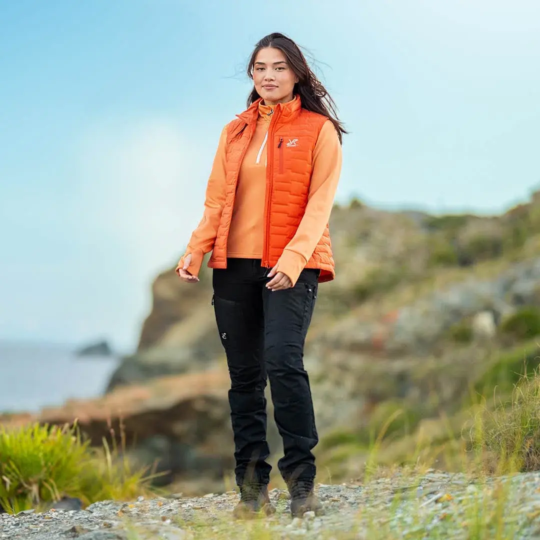 Flex Stretch Down Vest Women Mecca Orange