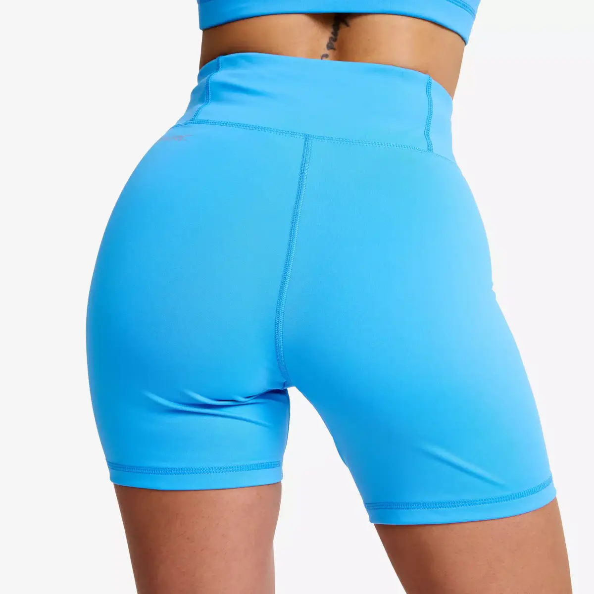 Flow högmidjade hotpants för kvinnor, azurblå Flow högmidjade hotpants för kvinnor, azurblå