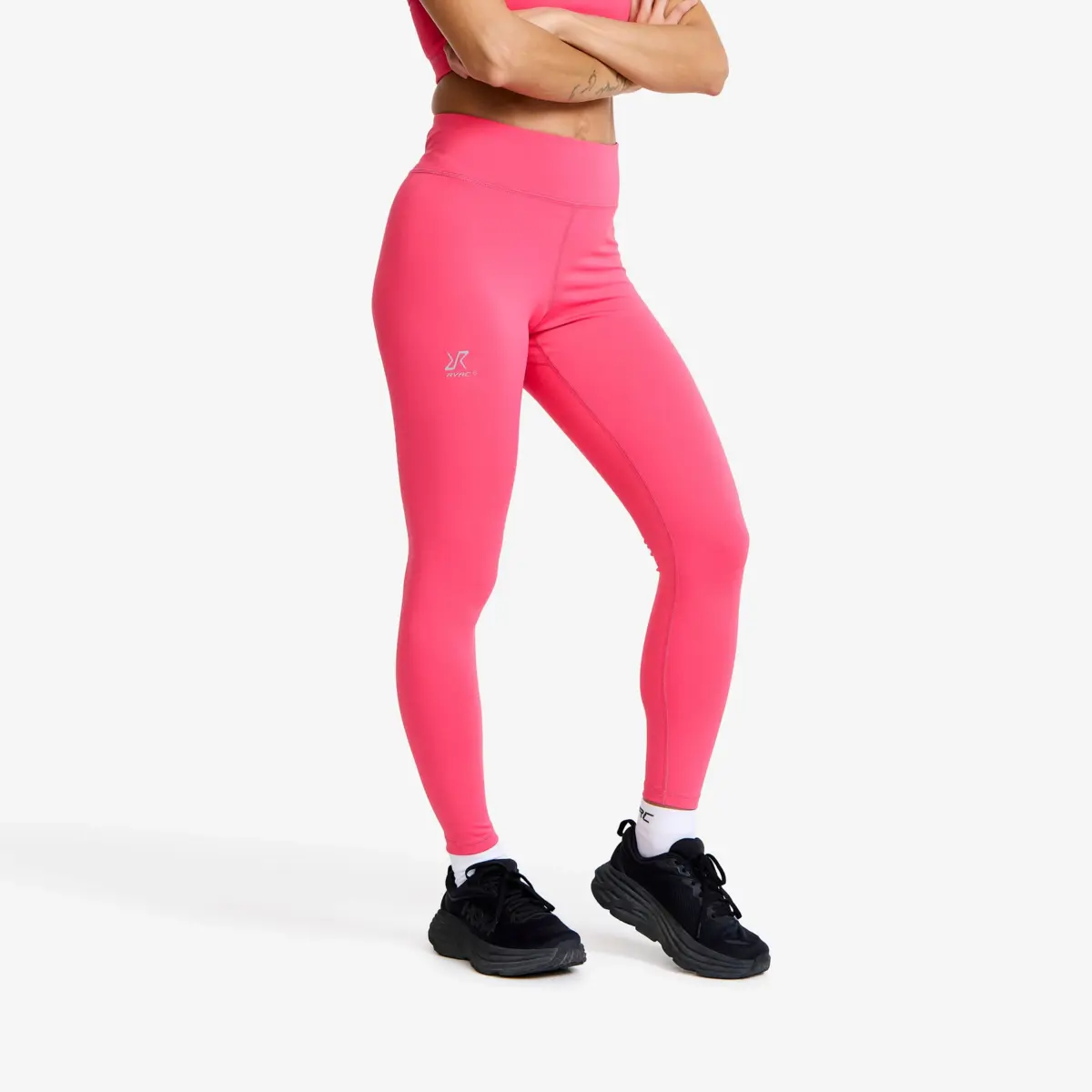 Flow högmidjade leggings för damer Fandango Pink