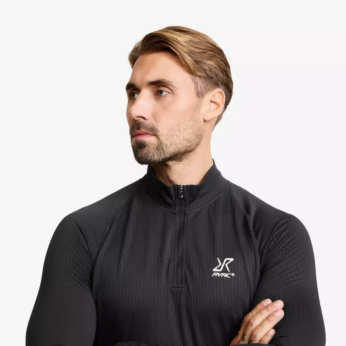 Focus Half-zip Seamless Top Herr Anthracite
