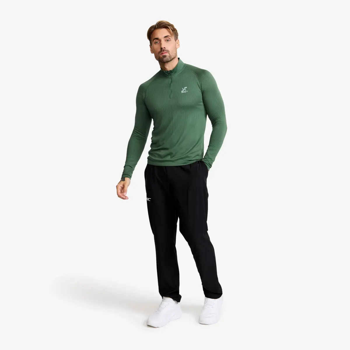 Focus halvzip sömlös topp för män Garden Topiary