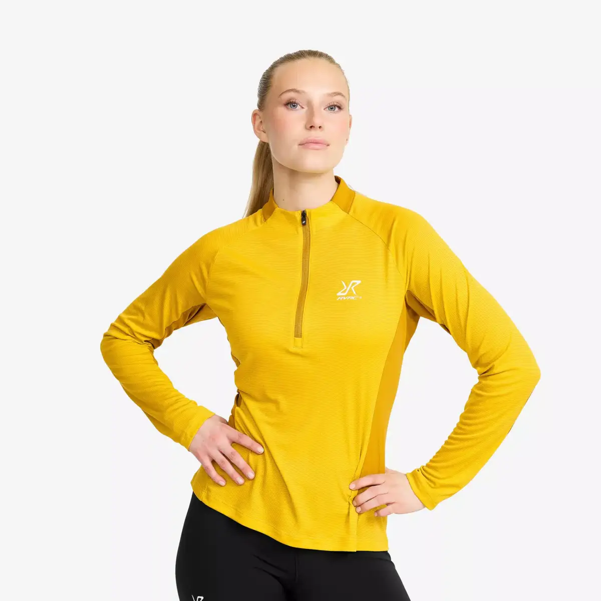force light half zip top women mango mint golden palm 1 - Force Light Half-zip Top Women Mango Mint/Golden Palm