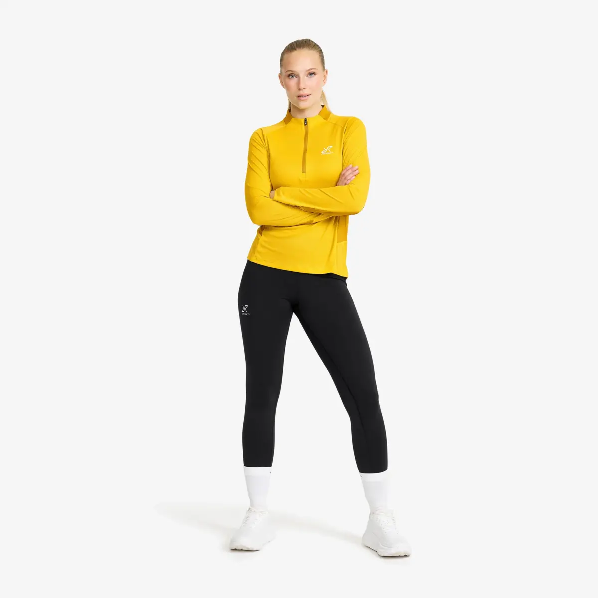 force light half zip top women mango mint golden palm 2 - Force Light Half-zip Top Women Mango Mint/Golden Palm