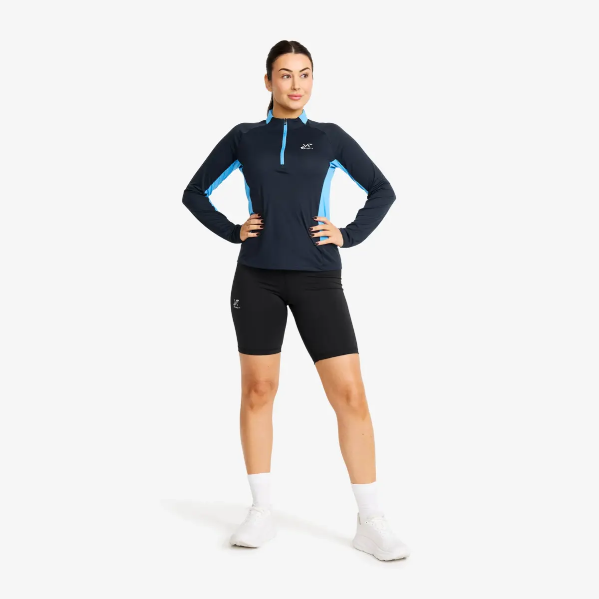 Force Light Half-zip Top Women Navy/Azure Blue