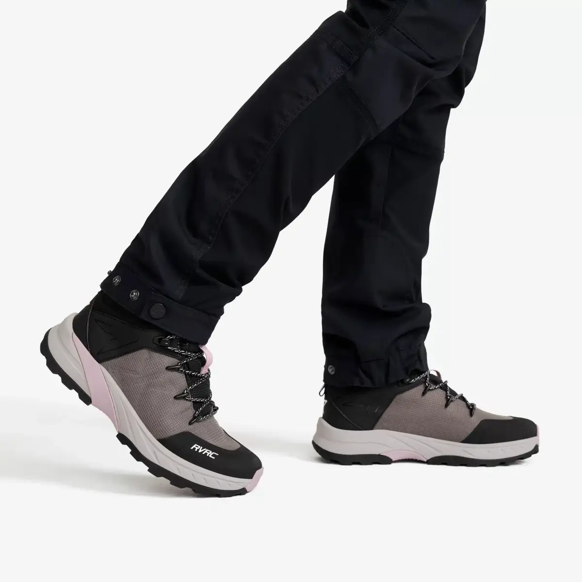 Forge vattentäta vandringskängor för damer, grå/rosa