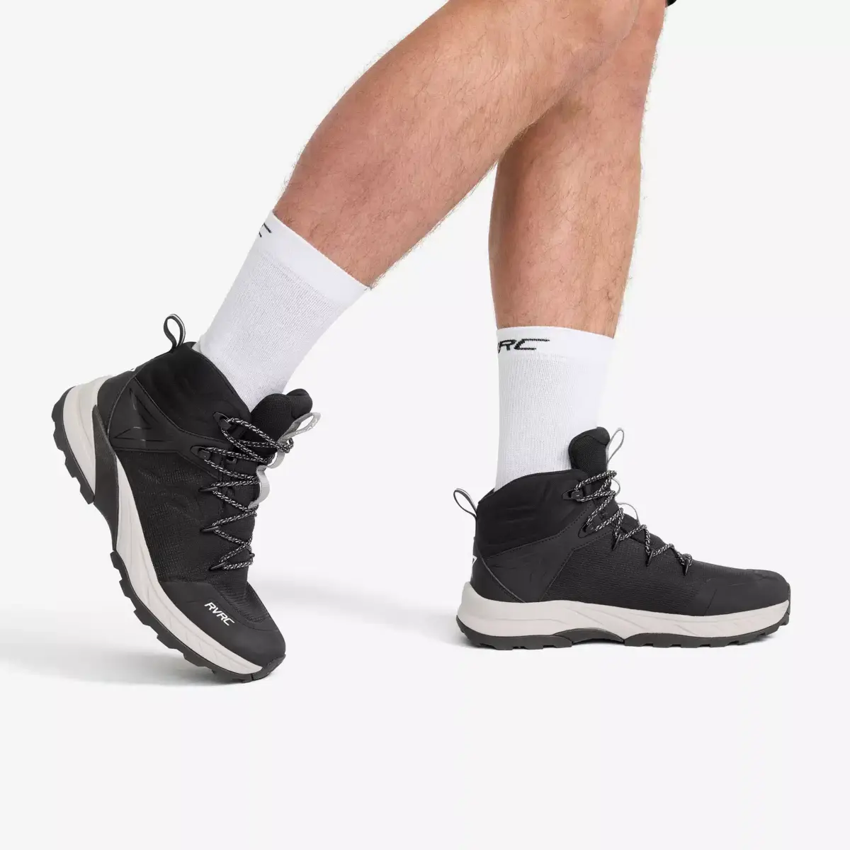 Forge vattentäta vandringskängor för män, svart/vit