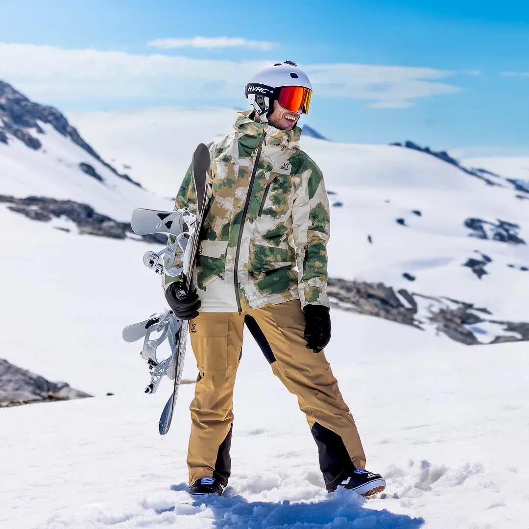 Halo 2L isolerad skidjacka för män, Garden Topiary/Kelp Beige