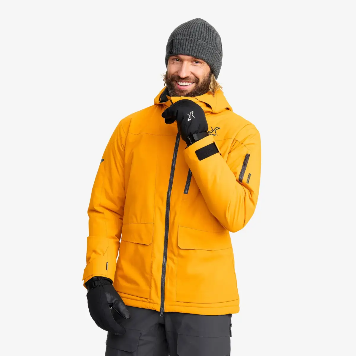 Halo 2L isolerad skidjacka för män, guldgul