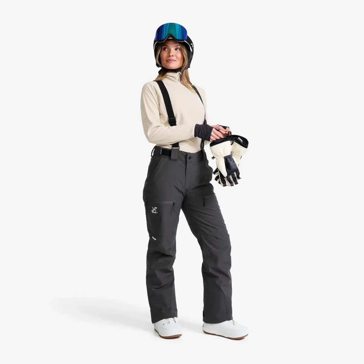 Halo 2l isolerade skidbyxor för damer, antracit