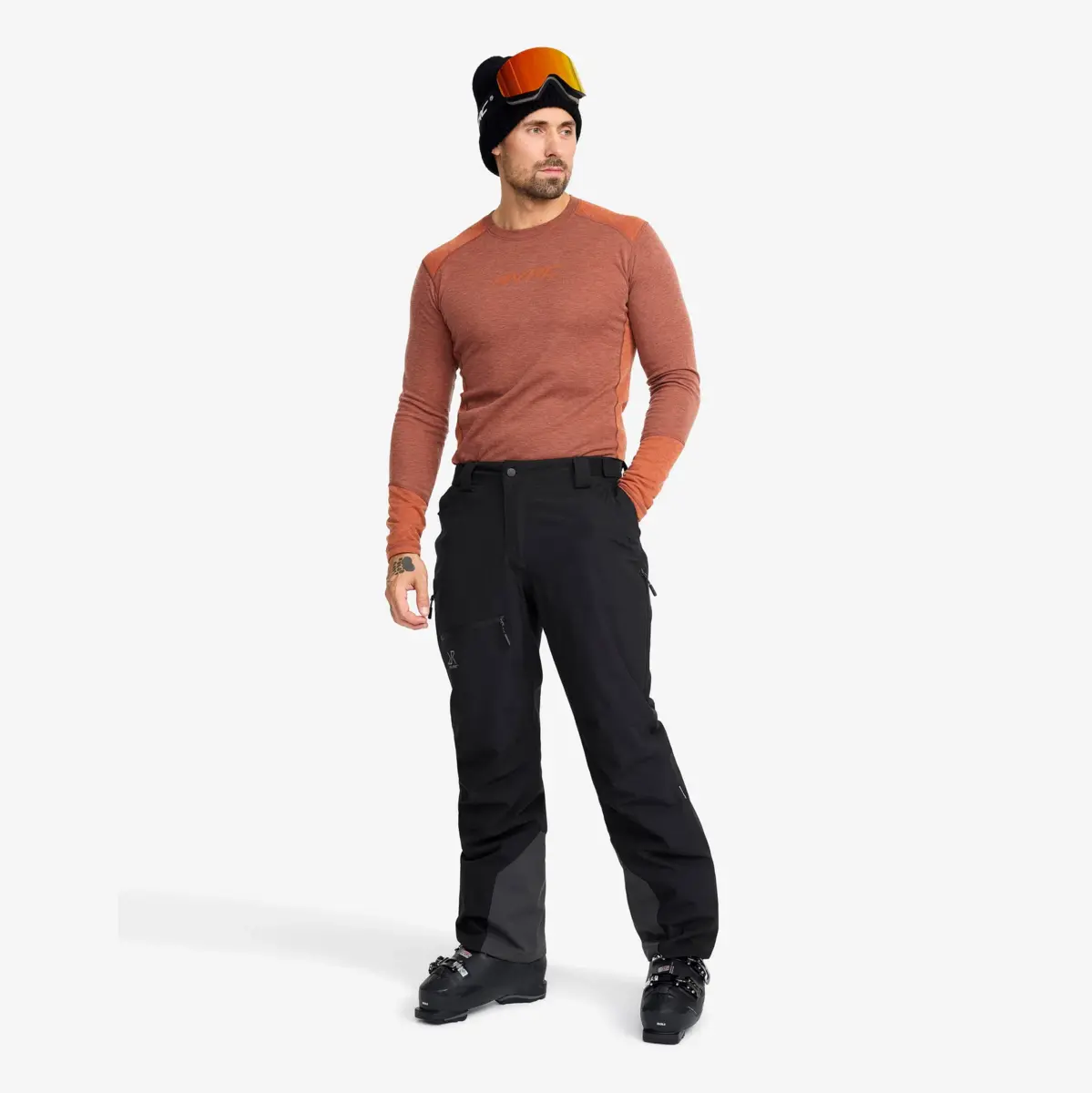 Halo 2L isolerade snöbyxor för män, svarta