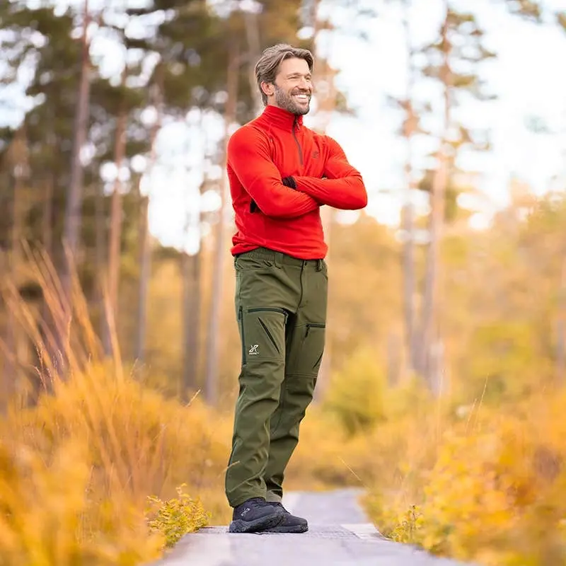 Hiball Softshell-byxor för män, Forest Night