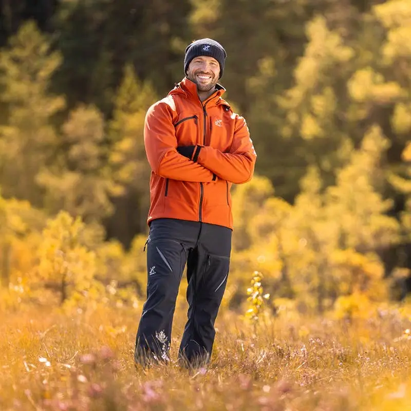 Hiball Softshell-byxor för män, svarta
