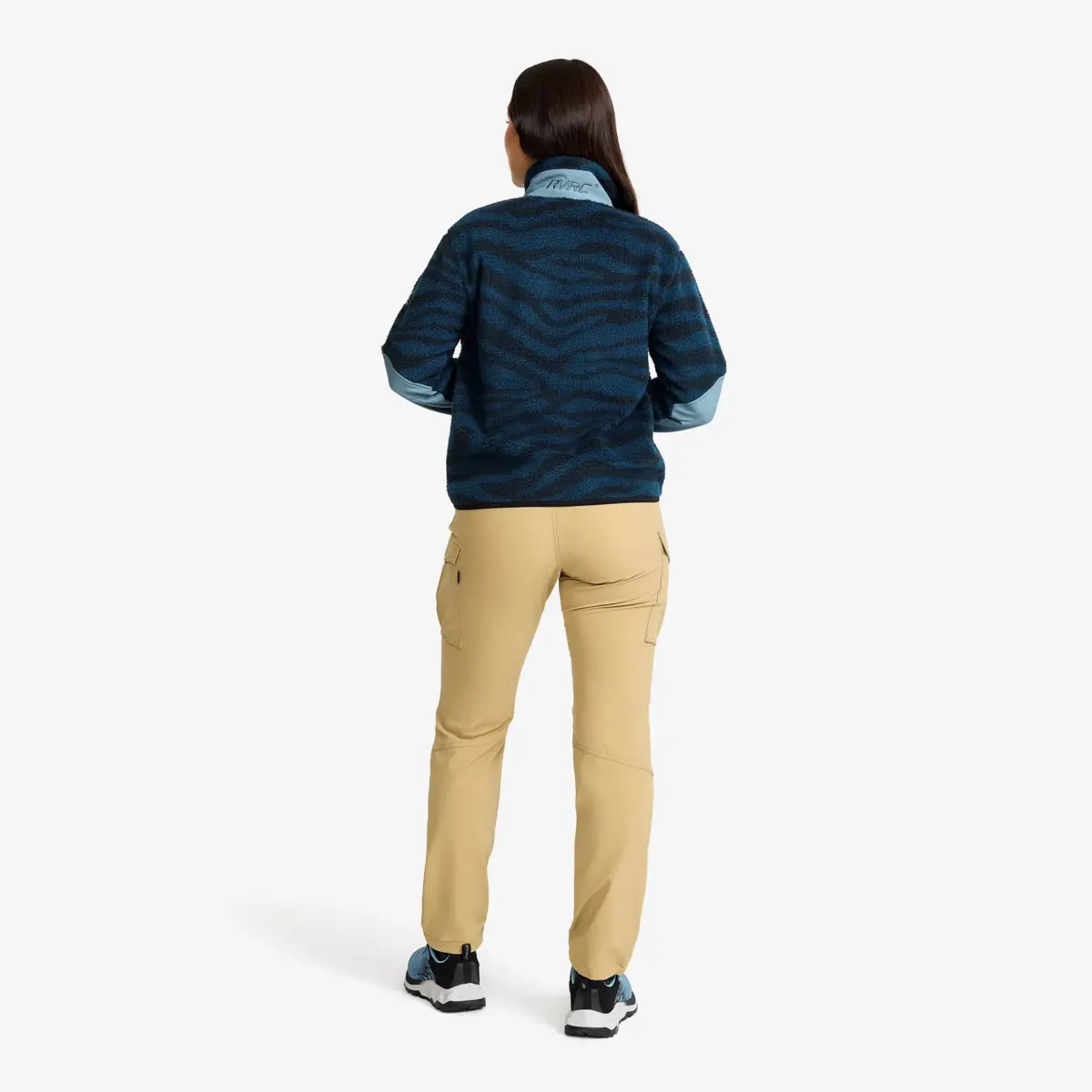 High Pile Fleece Women Moonlit Ocean/Blueberry Curved Nature High Pile Fleece Women Moonlit Ocean/Blueberry Curved Nature