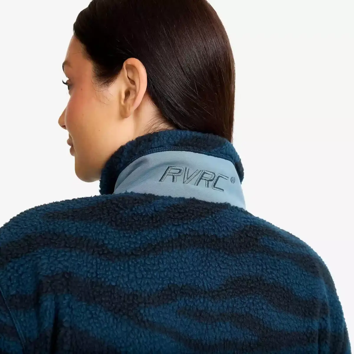 High Pile Fleece Women Moonlit Ocean/Blueberry Curved Nature High Pile Fleece Women Moonlit Ocean/Blueberry Curved Nature