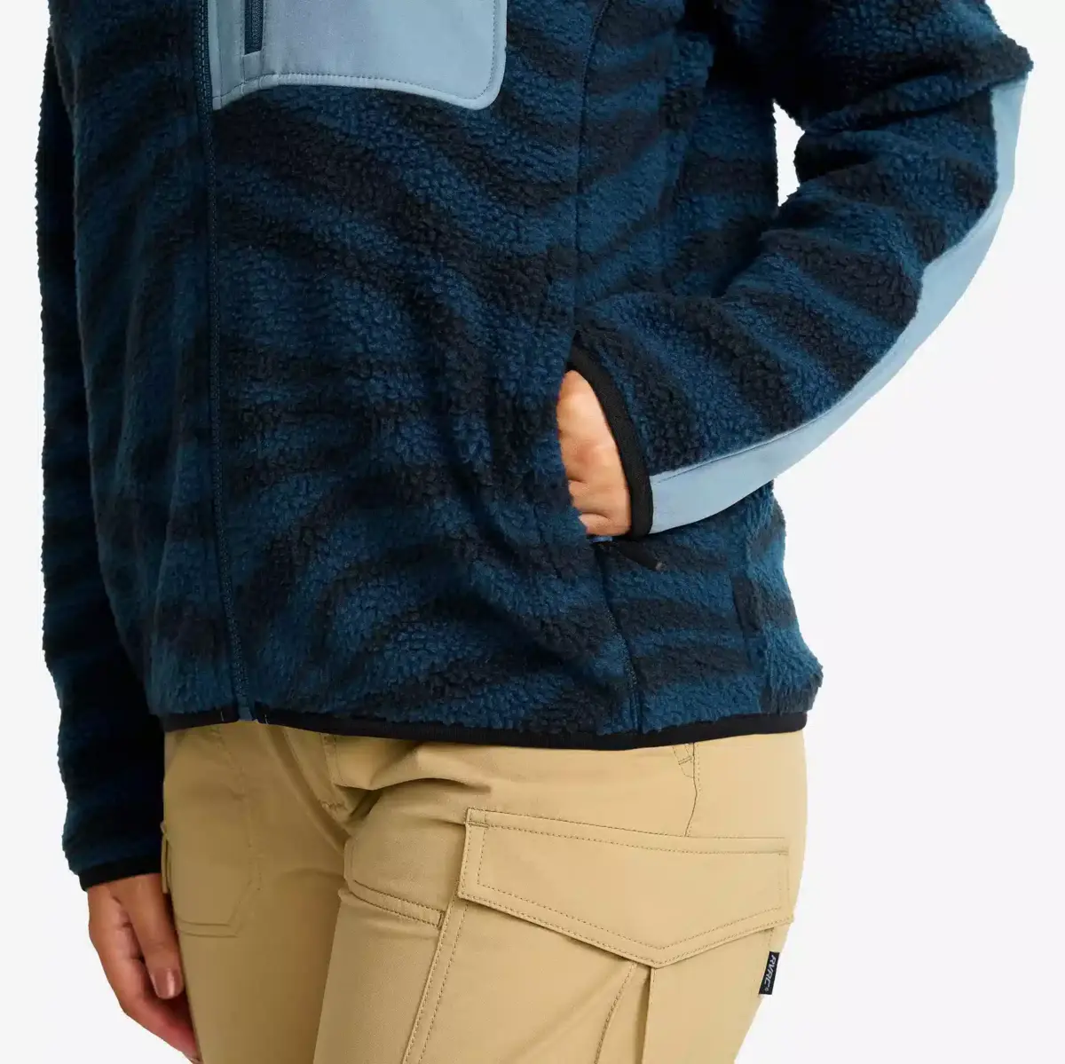 High Pile Fleece Women Moonlit Ocean/Blueberry Curved Nature High Pile Fleece Women Moonlit Ocean/Blueberry Curved Nature