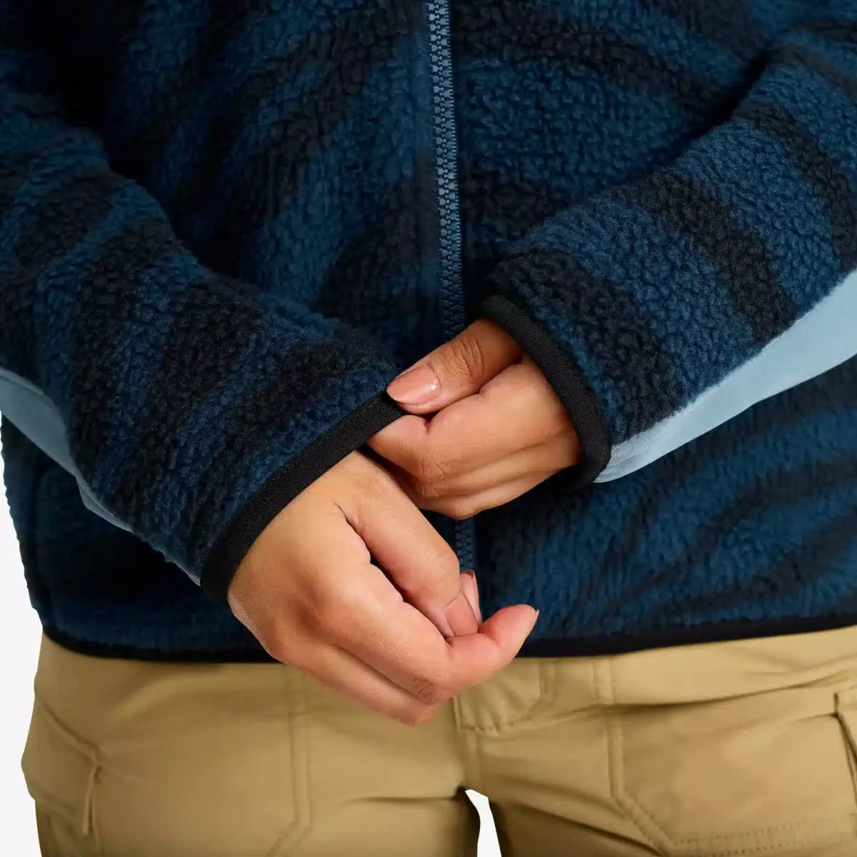 High Pile Fleece Women Moonlit Ocean/Blueberry Curved Nature High Pile Fleece Women Moonlit Ocean/Blueberry Curved Nature