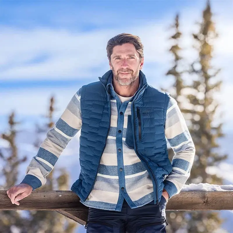 Flex Stretch Down Vest Men Moonlit Ocean