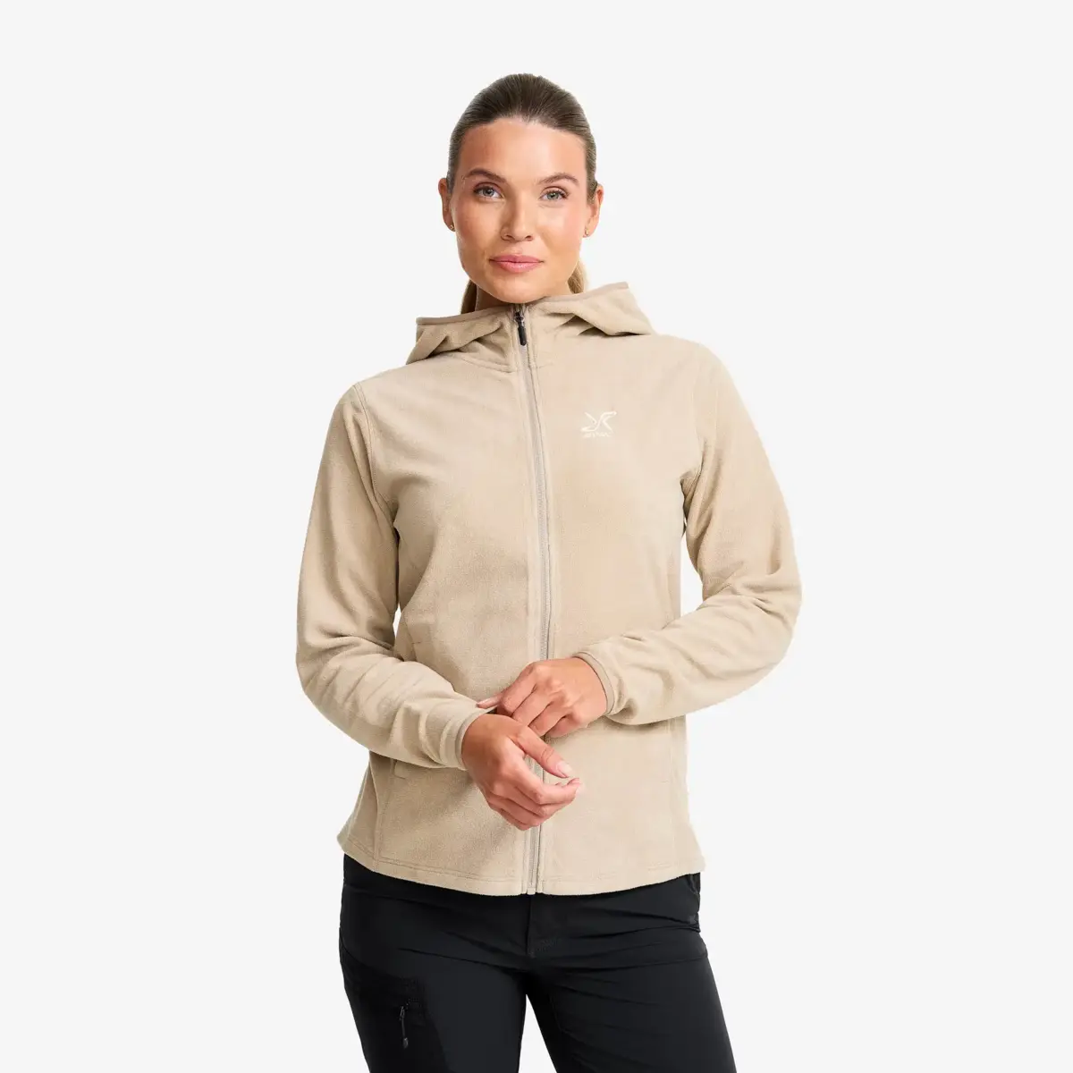 Hiker Fleece Hoodie Women Aluminium