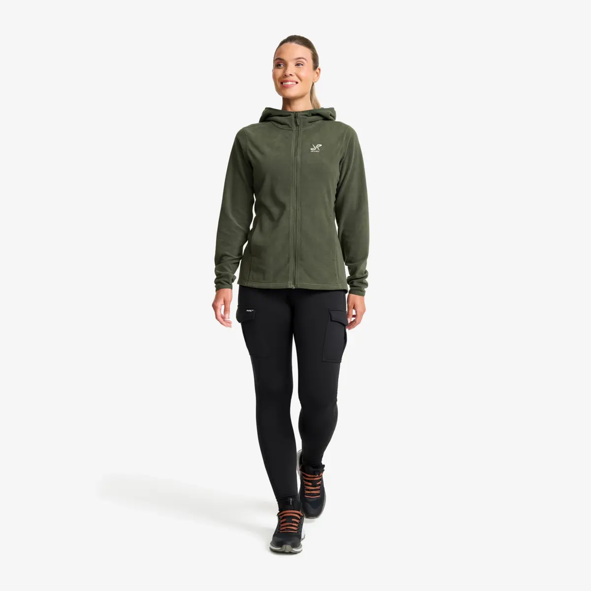 Hiker Fleece Hoodie Women Kambaba Green