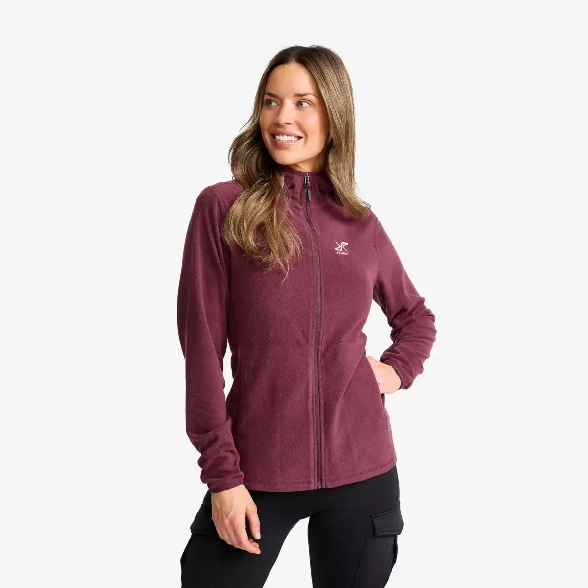 Hiker Fleece Hoodie Women Mauve Wine