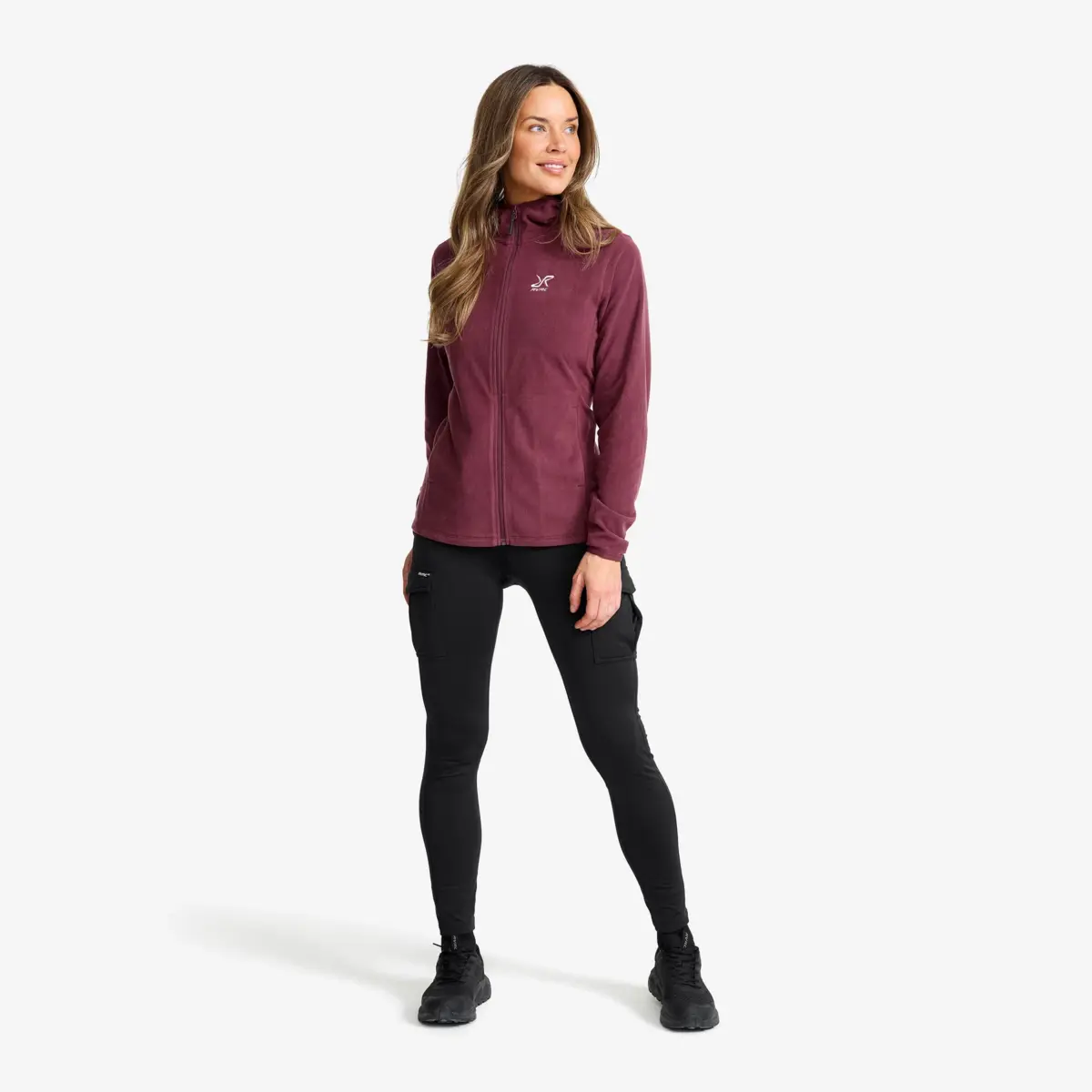 Hiker Fleece Hoodie Women Mauve Wine