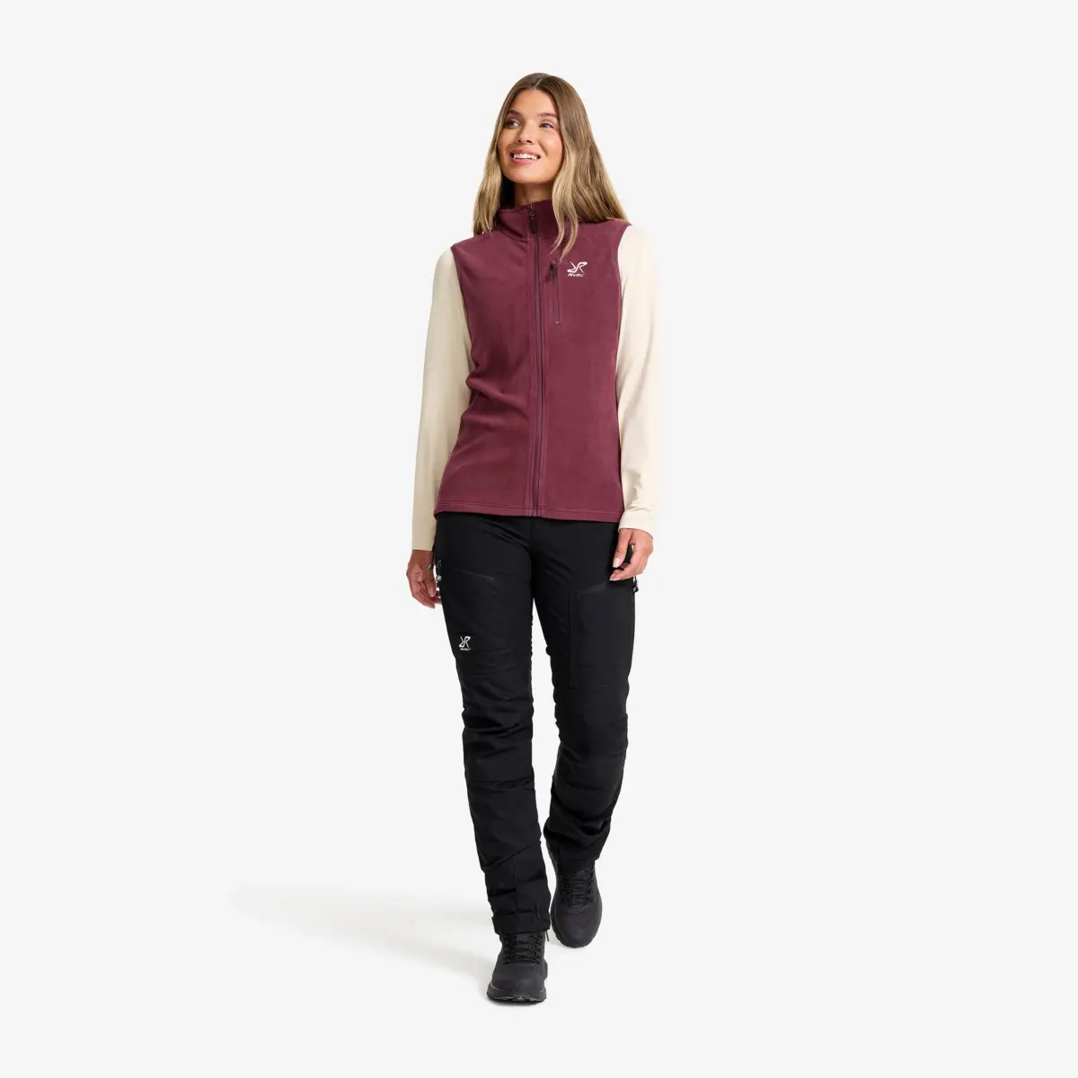 Hiker Fleece Vest Women Mauve Wine