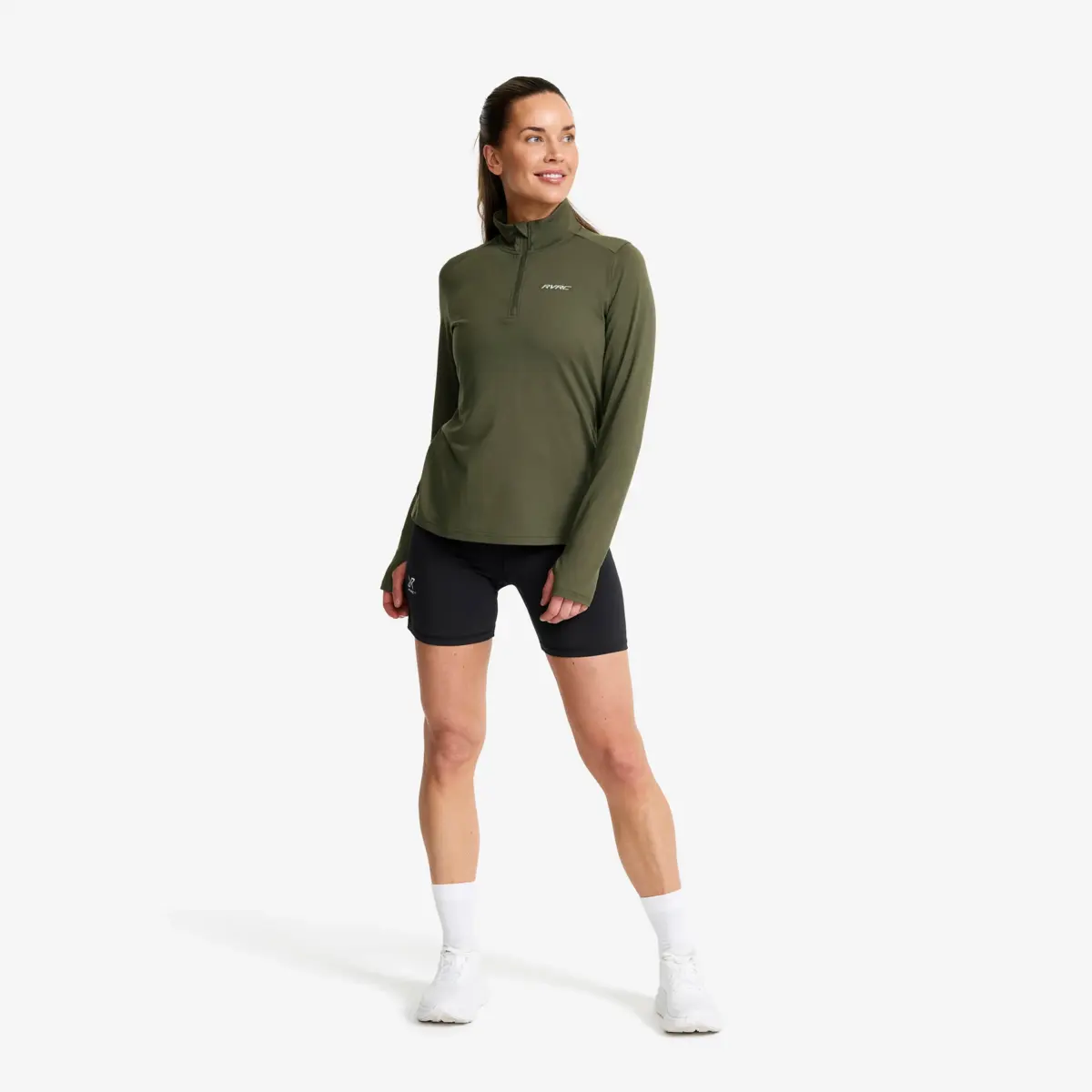 Impulse Half-zip Top Women Kambaba Green