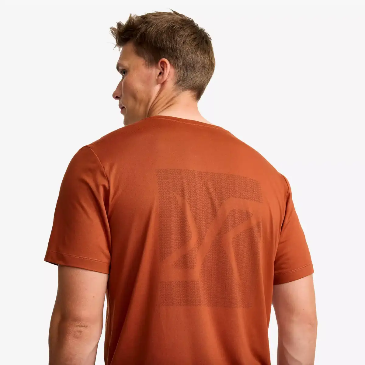 Mission Graphic Logo T-shirt för män, rostig orange