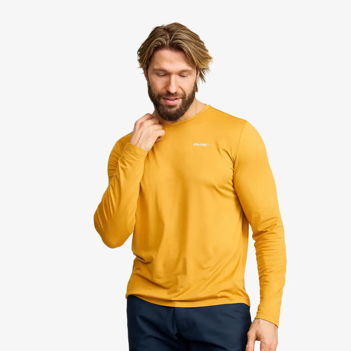 Mission långärmad T-shirt för män Harvest Gold